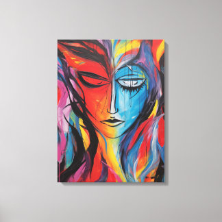 Lienzo Pintura de aerosol abstracta