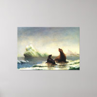 pintura de Albert Bierstadt, focas