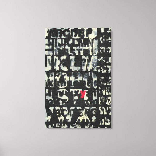 Lienzo Pintura de alfabeto de Norman Wyatt (Anverso)