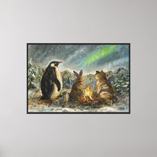 Lienzo Pintura de animales Aurora caprichosa persistente