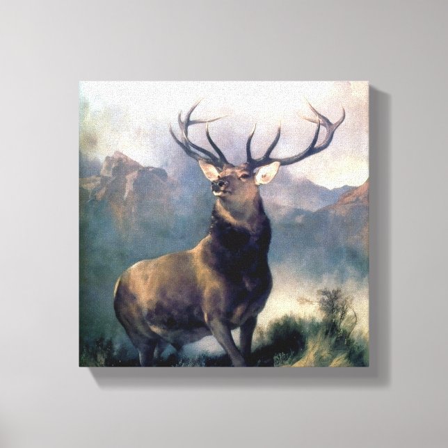 Lienzo Pintura de animales silvestres de Elk (Anverso)