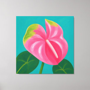 Lienzo pintura de anthurium