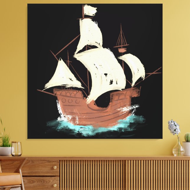 Lienzo pintura de barco (Insitu (Sala de estar))