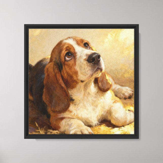 Lienzo Pintura de Beagle (Anverso)