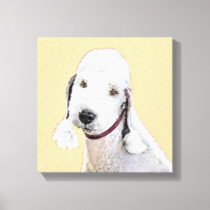 Lienzo Pintura de Bedlington Terrier - Original Perro Art