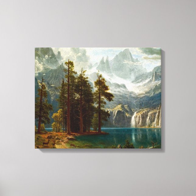 Lienzo Pintura de Bierstadt Sierra Nevada (Anverso)