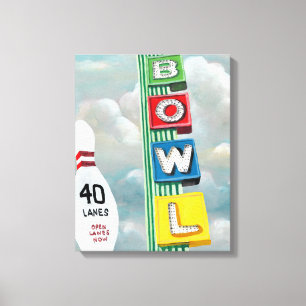 Lienzo Pintura de boliche
