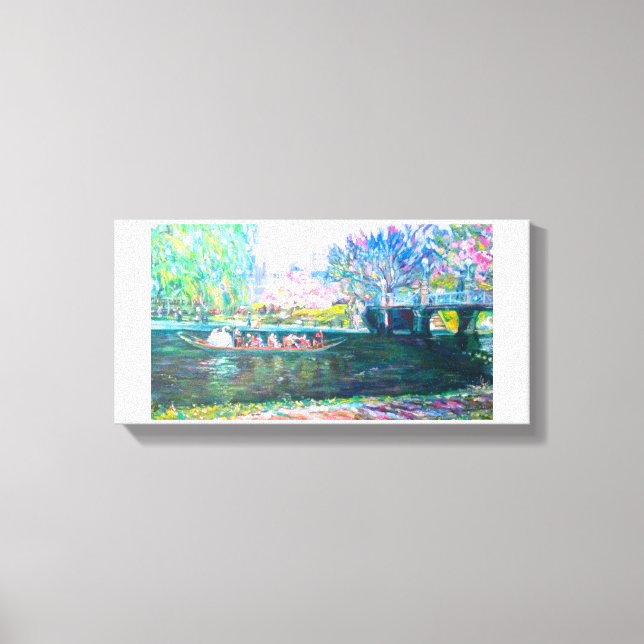 Lienzo Pintura de Bote de Cisne de Boston (Anverso)