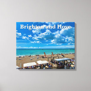 Lienzo Pintura de Brighton y Hove Beach