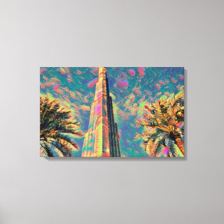Lienzo Pintura de Burj Khalifa
