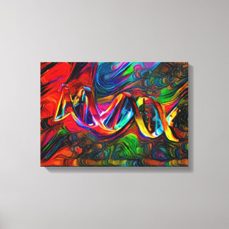 Lienzo Pintura de cadena de ADN