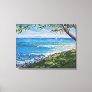 Lienzo Pintura de capa marina de Crescent Head Beach