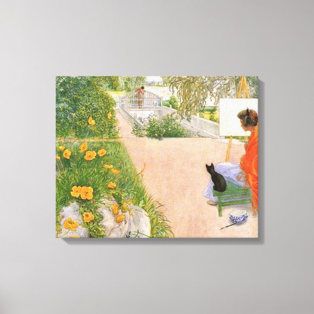 Lienzo Pintura de Carl Larsson, Puente (Anverso)