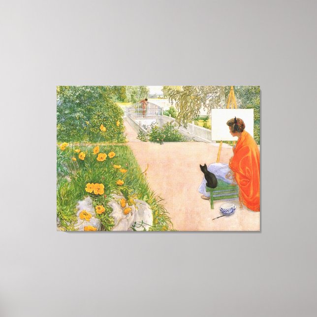 Lienzo Pintura de Carl Larsson, Puente (Anverso)