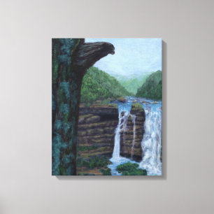 Lienzo Pintura de cascada de Bear Falls