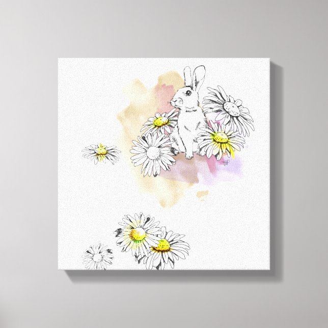 Lienzo Pintura de conejo (Anverso)