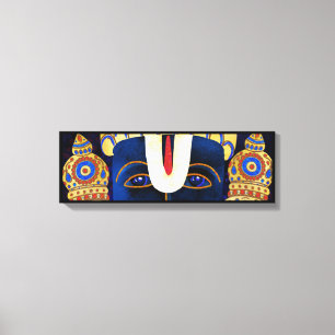 Lienzo Pintura de Dios hindú peruano de Lord Vishnu Tiru