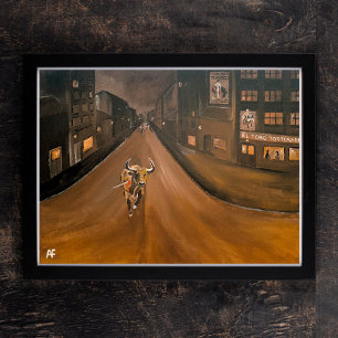 Lienzo Pintura de El Toro Torturado por Alfred Fox