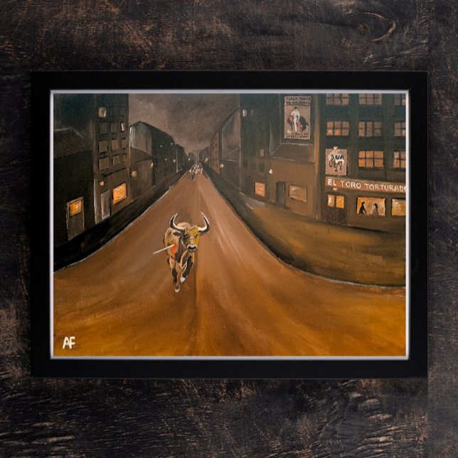 Lienzo Pintura de El Toro Torturado por Alfred Fox (Not Actual Size)