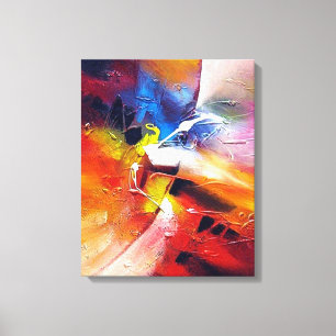 Lienzo Pintura de estilo expresionista abstracto moderno