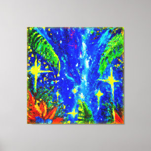 Lienzo Pintura de estrellas de la jungla. ¡Hazte con una 