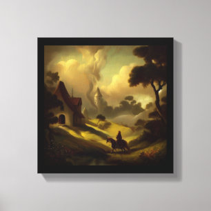 Lienzo Pintura de fantasía 2 - Paisaje medieval