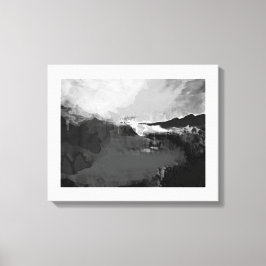 Lienzo Pintura de ficción en blanco y negro