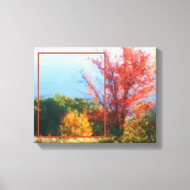 Lienzo Pintura de follaje de otoño crea tu propia foto (Anverso)