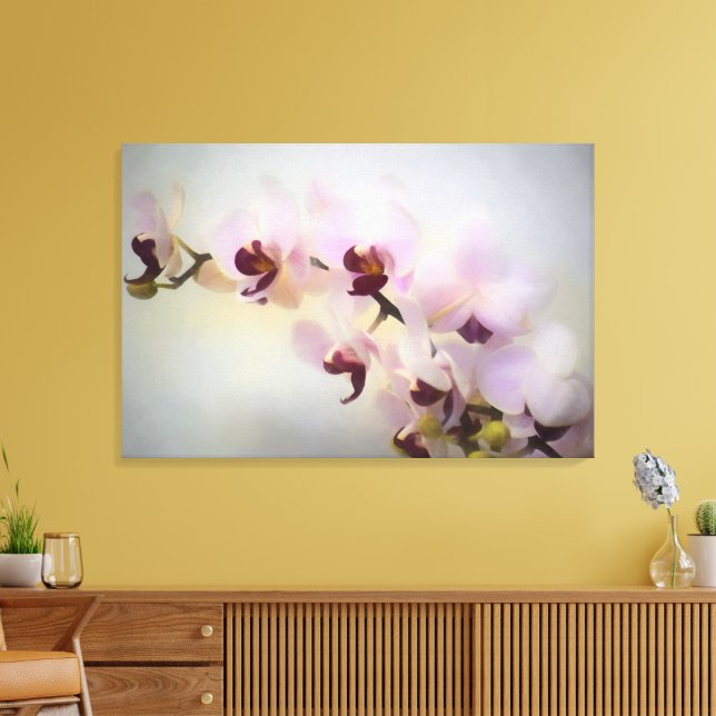 Lienzo Pintura de fotos de orquídeas tela envuelta (Insitu (Sala de estar))