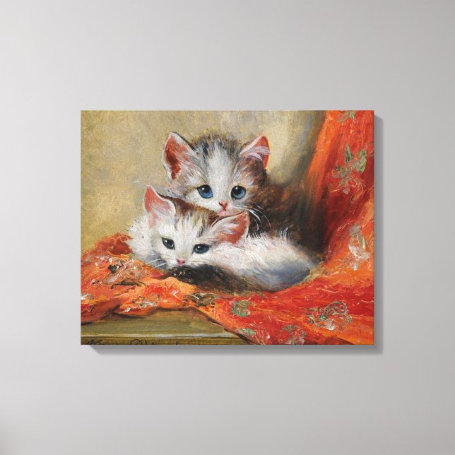 Lienzo Pintura de gato curado de Meta Plückebaum (Anverso)