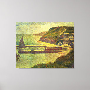 Lienzo Pintura de Georges Seurat: Puerto en Bessin (1888)