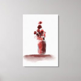 Lienzo Pintura de grano de flores de otoño