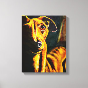 Lienzo Pintura de Greyhound en Italia