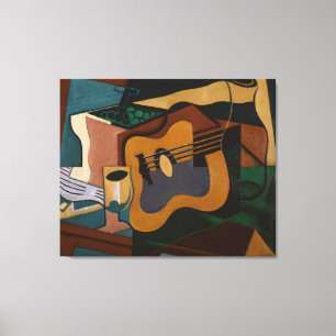 Lienzo Pintura De Guitarra Y Vino Resumen