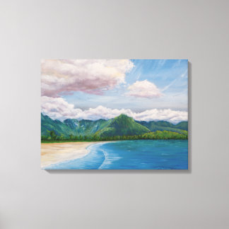 Lienzo Pintura de Hanalei Bay Hawaii