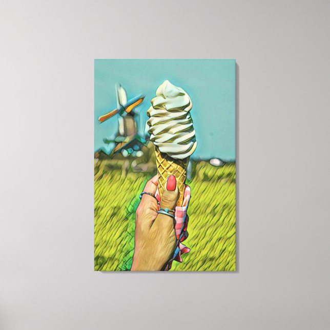 Lienzo Pintura de helados de época (Anverso)