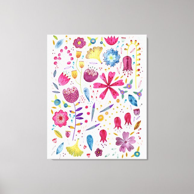 Lienzo Pintura de hembra silvestre acuarela (Anverso)