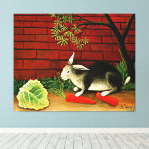 Lienzo Pintura de Henri Rousseau, Conejo,