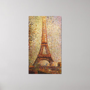Lienzo Pintura de Jorte Seurat: La torre Eiffel (1889)