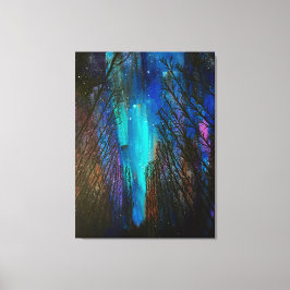 Lienzo Pintura de la Aurora Boreal