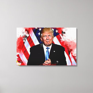 Lienzo Pintura de la celebración de Donald Trump