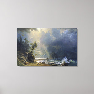 Lienzo Pintura de la Costa del Pacífico Bierstadt Puget