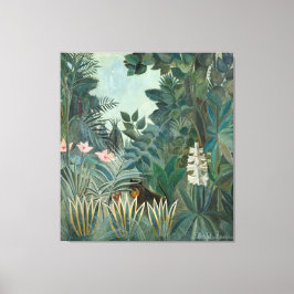 Lienzo Pintura de la jungla ecuatorial de Rousseau