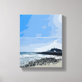 Lienzo Pintura de la playa del pueblo de Narragansett Rho