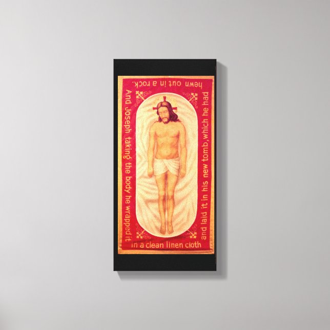 Lienzo Pintura de la tela envuelta de Cristo (Anverso)