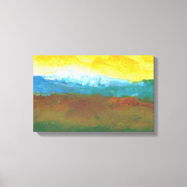 Lienzo Pintura de Landcape Resumen Moderno (Anverso)