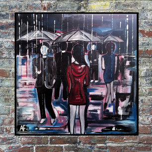 Lienzo Pintura de lluvia retro por Alfred Fox