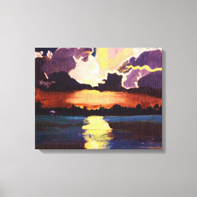 Lienzo pintura de lona ISLAND SUNSET (Anverso)
