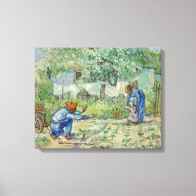 Lienzo Pintura de los primeros pasos de Van Gogh (Anverso)