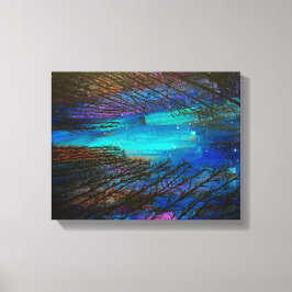 Lienzo Pintura de luces boreales